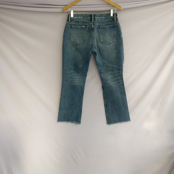 AllSaints Serene Destroy Kick Flare Jeans w26 +MEASUREMENT Rigid denim - Picture 4 of 12